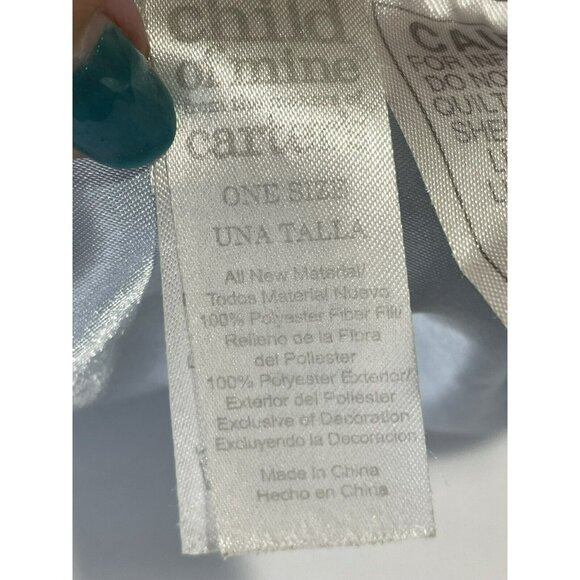 Carters Small Security Blanket Lovey I Love Hugs Bear Blue Brown with Rattle - Picture 8 of 9